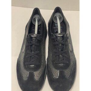 Mephisto Mens Runoff Air-Jet System Sneakers Size 8 US Black Suede & Leather Com